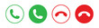 © Alponso - Vector Phone Call Icon Set. Answer And Decline Call Phone Button