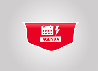 red flat sale web banner for  agenda  banner and poster