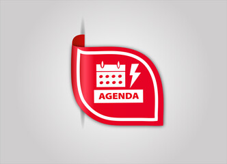 red flat sale web banner for  agenda  banner and poster