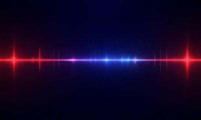 Wall Mural - digital abstract red and blue dots and lines isolated on a dark background