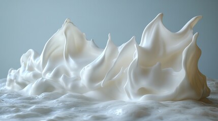 Abstract Whipped Cream Texture - Close-Up Food Photography