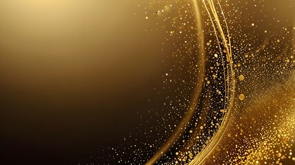 abstract golden liquid wave on a dark background with space for copy, Abstract golden fluid or melting metal surface with smooth wavy patterns, animated motion background, 