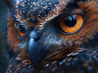 Canvas Print - Close Up of an Owl's Eye - Wildlife Photography