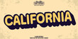 © LetsSmile - Retro editable text effect, customizable california and vintage 3d font style