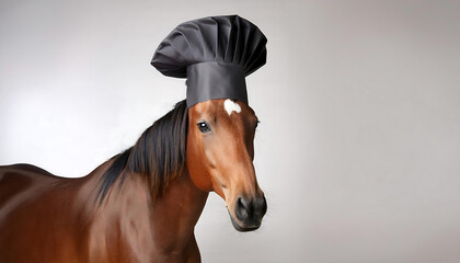 Poster - A Horse Wearing a Chef Hat