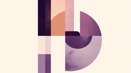 Aufkleber - Abstract geometric background featuring purple and pink shapes
