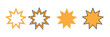 © Abir Debnath - nine pointed star bahai symbol set. bahai Religious symbols icon vector.