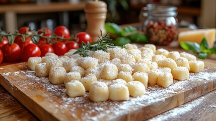 Homemade Gnocchi with Rosemary and Parmesan Cheese