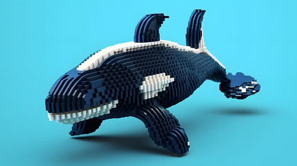 Wall Mural - Orca Killer Whale Toy 3d cartoon