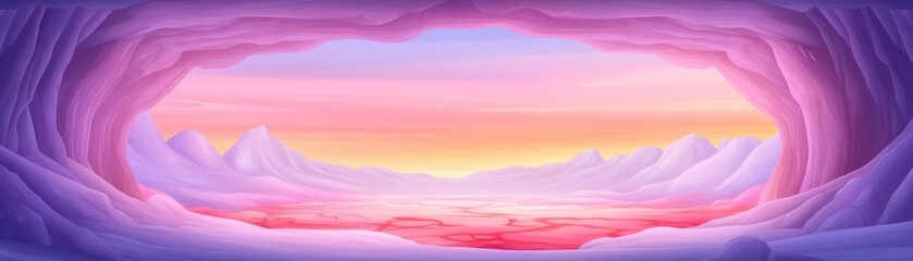 Wall Mural - a purple and pink background with a large hole in the middle