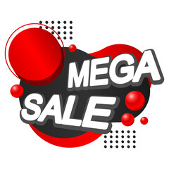 Sticker - Black Friday Sale Banner With Text Mega Sale