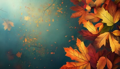 Wall Mural - Vibrant autumn foliage symbolizing the transition from summer to fall