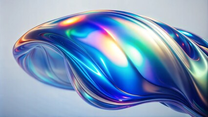 Wall Mural - Holographic Neon Fluid Background