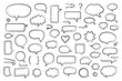 © PixMarket - Set of hand drawn speech bubbles and other design elements, vector eps10 illustration