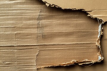 Close-up view of a textured cardboard surface