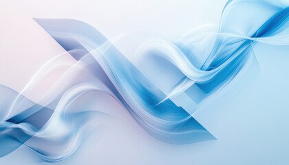 Wall Mural - abstract blue wavy shapes background design flowing