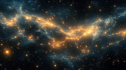 Wall Mural - Starlit Curiosity - Celestial Patterns in the Night Sky