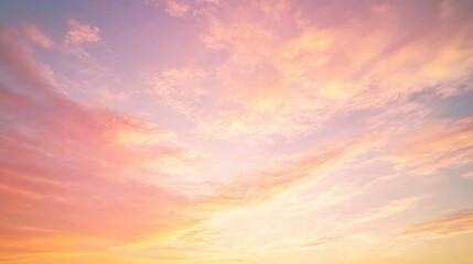 Wall Mural - tranquil sunset sky with warm orange and pink hues, symbolizing the peaceful end of the day