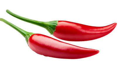 Set of chilli isolated on white background