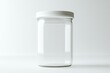 © MK - Clear Glass Jar with White Lid
