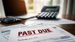 © Antto-AI - Past due payment reminder letter on desk with calculator