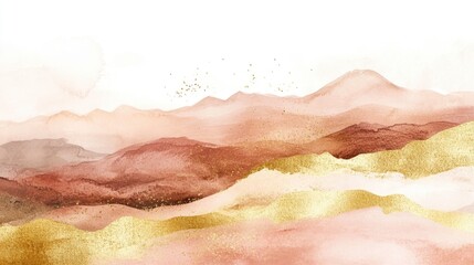 Mountain Range Watercolor