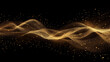 © ihalilyp - Abstract modern luxury golden wave lines gold particles with lighting effect on black background