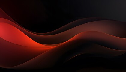 A stunning abstract background featuring smooth black and orange waves, perfect for modern design projects