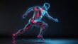© Stock Avenue - Neural Connections visualization athlete body activity concept for sports science on plain background