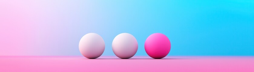 Canvas Print - Pink Egg on Pink and Blue Background.