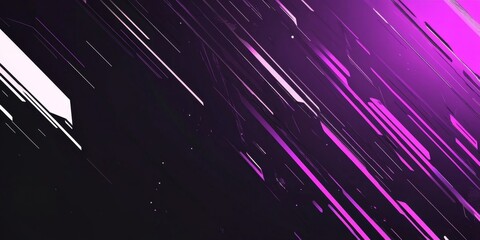 Leinwandbilder - A digitally generated abstract background with diagonal purple and white lines on a dark background.