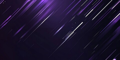 Leinwandbilder - A digital abstract image featuring a dark background with diagonal lines in shades of purple and white.