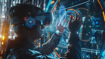Wall Mural - futuristic artificial intelligence technology