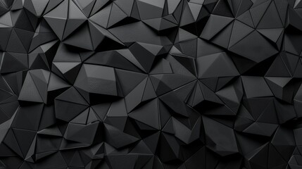 Wall Mural - a close-up of a black, triangular geometric pattern with a textured surface.