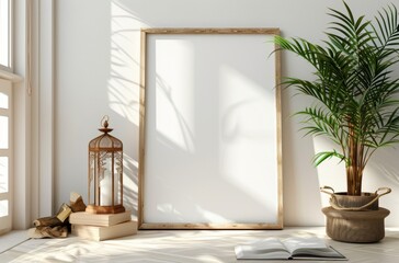 Poster - Blank Frame Mockup in Home Interior