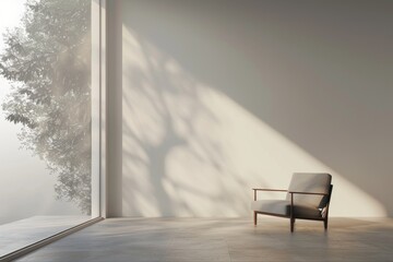 Poster - Sunlight and Chair Interior Design