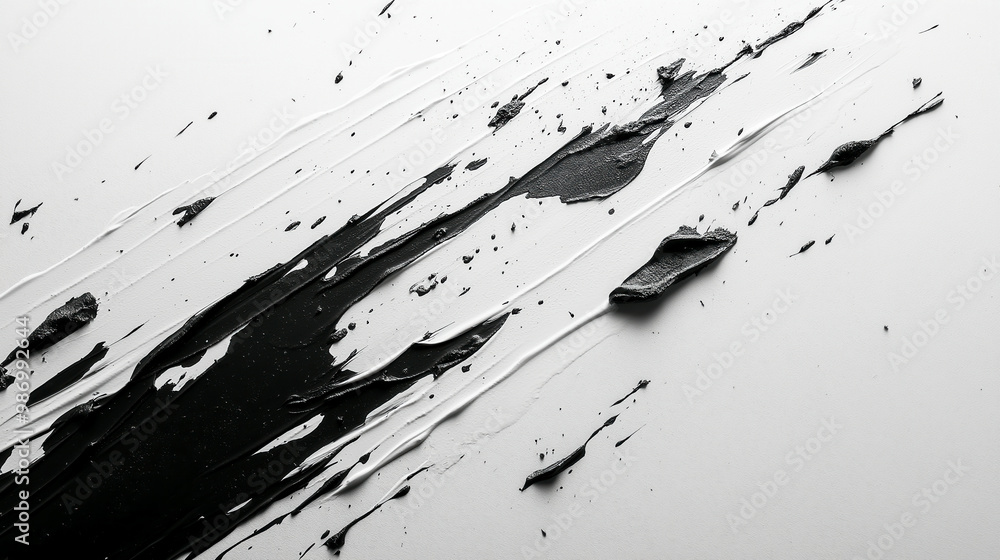 Abstract black and white background with thick, textured strokes Stock ...
