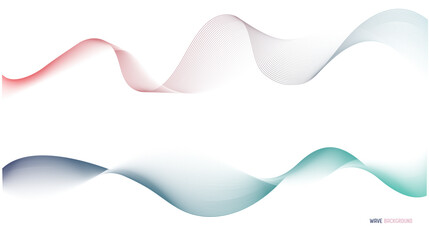 Poster - Elegant wave patterns in soft colors create soothing visual effect, perfect for backgrounds or design elements. flowing lines evoke sense of calm and creativity.