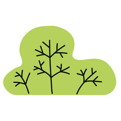 Wall Mural - green tree isolated on a white background. simple flat style, vector illustration. tree icon.
