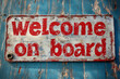 © CozyDigital - Welcome on board. Welcome illustrated text. New addition to the team
