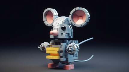 Canvas Print - Rat Toy 3d cartoon