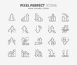 © Artco - Line icons about increase and decrease. Contains such icons as stock market, profit, launch and more. Editable vector stroke. 64x64 pixel perfect