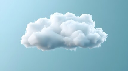 a realistic cloud on blue limbo background , Generative AI 