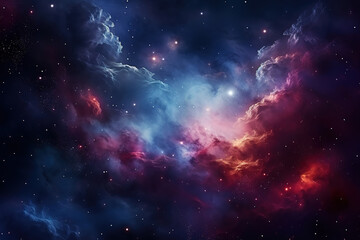 Wall Mural - Attractive Photorealistic galaxy background