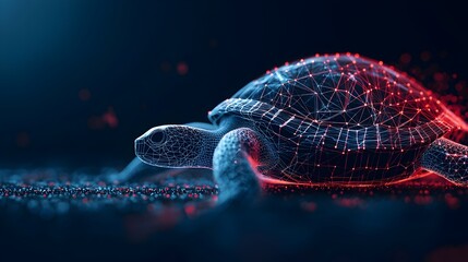 Slow Digital Turtle Crawling Through Interconnected Tech Landscape