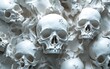 © basain - White Skulls Background