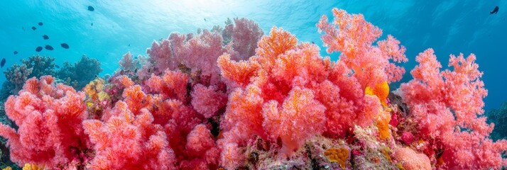 abundant corals line the seabed