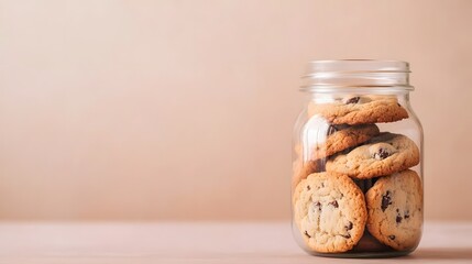 Wall Mural - jar with big cookies in it, Generative AI 