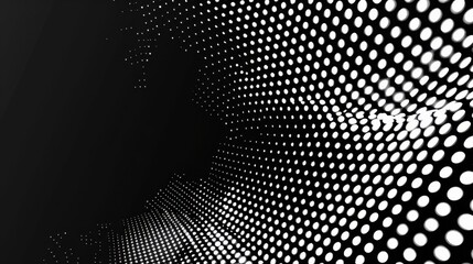 Abstract Black and White Dotted Spiral Pattern