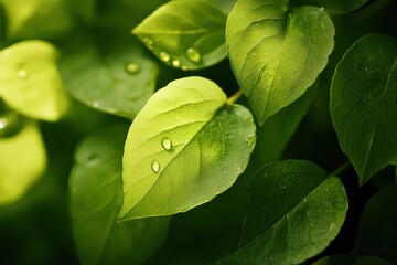 Enlivening green closeups to use as backgrounds, wallpaper or textured pics to inspire growth and connections , ai